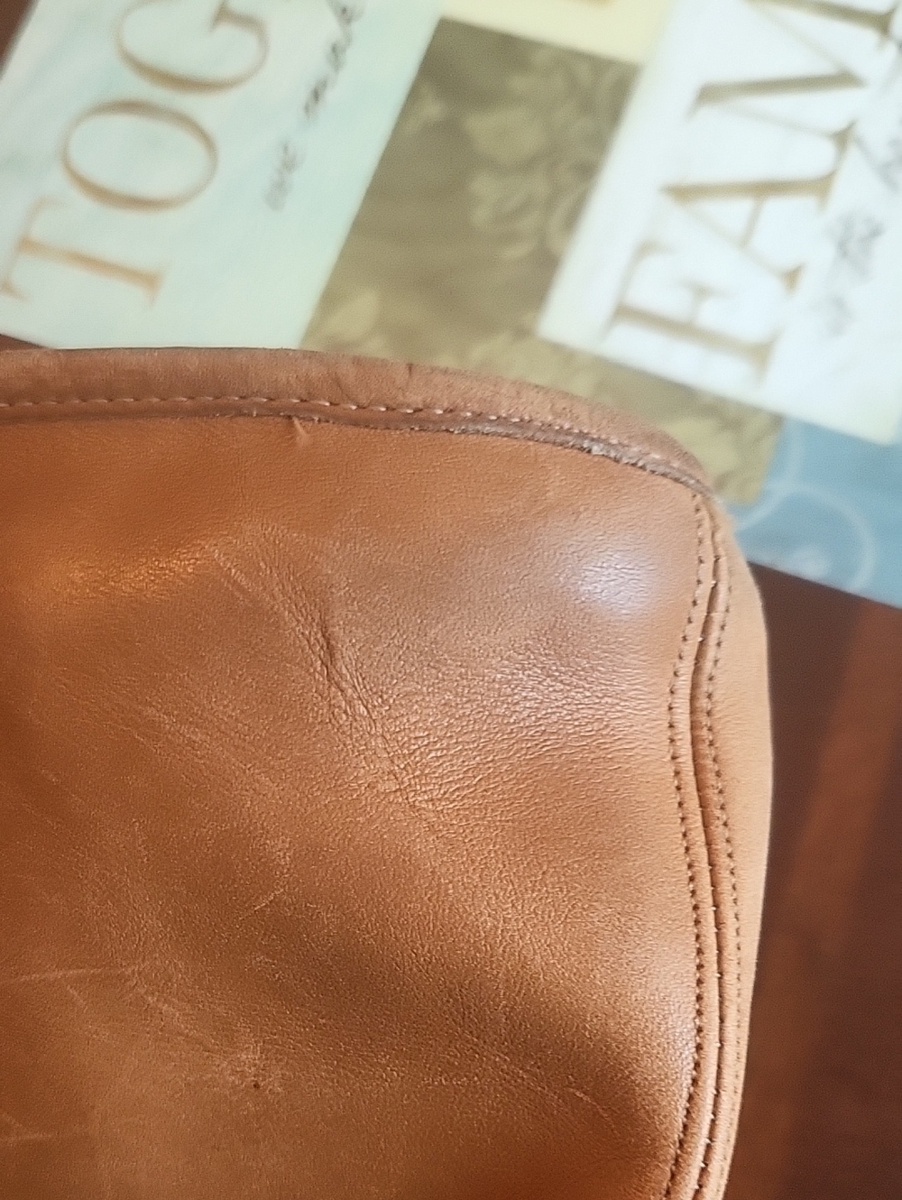 Tan Leather Crossbody Coach Purse - Smooth Finish - Picture 5 of 13